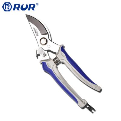 China Anti-Slip Handle China 8 Inch Shears Scissors With 2 Color TPR Handle For Cut Thicker Branches for sale