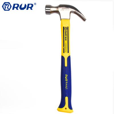 China Different Types Of Long Time Eco - Friendly Service Polished Face Cheap Claw Hammer With TPR Rubber Grip for sale