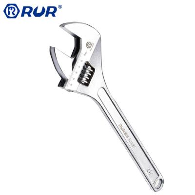 China Eco - Friendly Hardware Tools Chromed Adjustable Spanner Outdoor Wrench With Wide Caliper Opening for sale