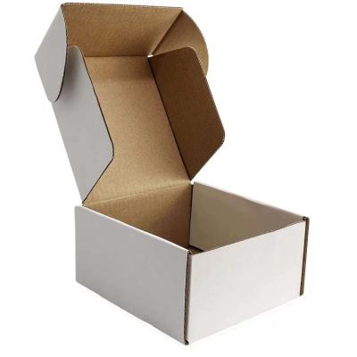 China Custom Materials Logo Paper Box Packaging Box Recycled White Corrugated Foldable Shipping Listing Box For Gift for sale