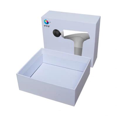 China Recycled Materials Lid Cardboard Paper Massage Gun Custom Luxury Rigid Packing Boxes for sale