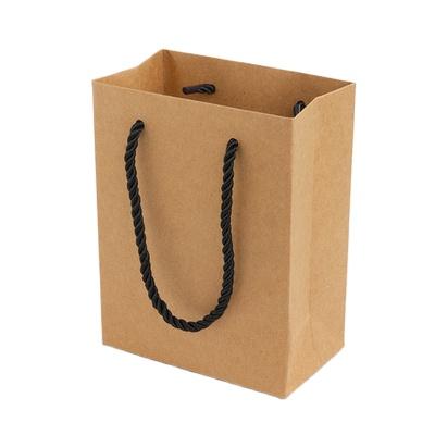 China Biodegrable / Compostable Customized Logo Kraft Paper Bags For Jewelry Packaging for sale