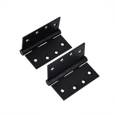 China Delight North American Hot Sales 4*4 Inch Metal Stainless Steel Matt Black Ball Bearing Butt Wooden Door Hinges for sale