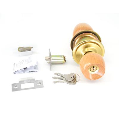 China Cylindrical Entry Knob Lockset Handle Door Locks Interior Door Use Push Turn Knob Lock for sale