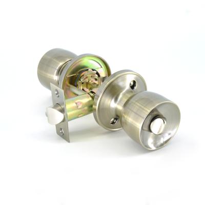 China Entrance South America Market Cylindrical Bedroom Ball Knob Lockset for sale