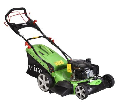 China 4-Stroke Side Discharge 6HP Lawn Mower Gasoline Mowers 4 In 1 With Mulching 60L Big Grass Chater for sale