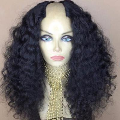 China Medium Curly Curly 1*4 Part U Part Hair Wigs For Color Women 130% 150% 180% 200% 250% Density For Options Curly U Part Wigs for sale