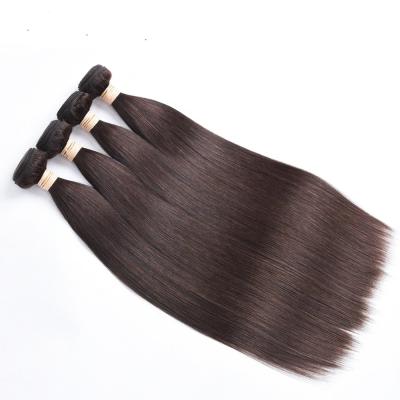 China Brazilian Silky Straight Wave 2# Dark Brown Brazilian Remy Silky Straight Human Hair Pre Colored Hair Weaves Hair Extension 100% Natural Black for sale