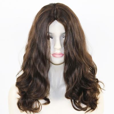 China Best Qaility 100% Virgin European Silky Straight Super Loose Wave Jewish Wave Wig Eversilky With Wavy Silk Top 4x4 Kosher Wigs for sale