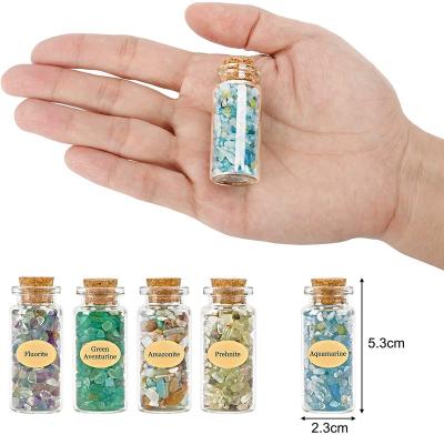 China Europe 20 Pack Mini Crystals For Witchcraft Crystal Chips Spell Jars Set Tumbled Stones For Chakra Healing Witch Substance Gift for sale