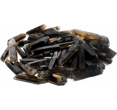 China Natural Specimen Europe Reiki Healing Smoky Quartz Crystals Gravel Rough Bands Crystal Stone For Healing for sale