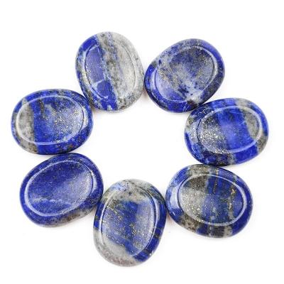 China China Wholesale Lapis lazuli Crystal Quartz Palm Stones 7 Chakra Inch Oval Worry Stones for sale