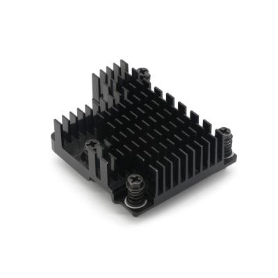 China Aluminum Cnc Machined Black Radiator Bonded Fin Custom Heatsink Aluminum for New Sources Car for sale