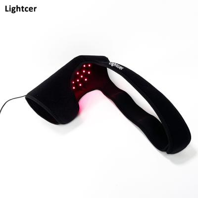 China Fabric Drop Ship Pain Relief Light Therapy Light Therapy Wide Shoulder Strap Neck Back Shoulder Massager With Heat for sale