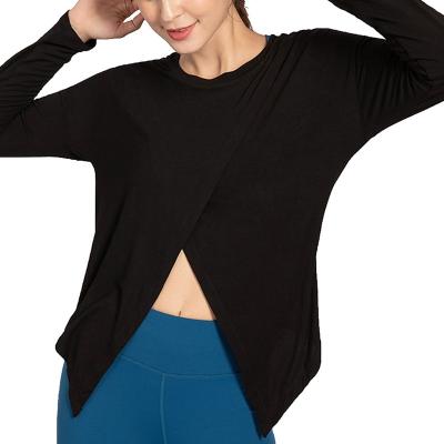 China New Autumn And Winter Women'S Round Neck Long Sleeve Breathable Wholesale Casual Sports Tops for sale