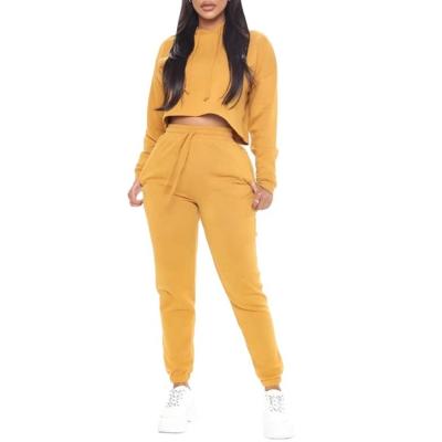 China Breathable Custom Casual Wear Street Wear Custom Logo Women Two Piece Set Jogging Sweatsuit for sale