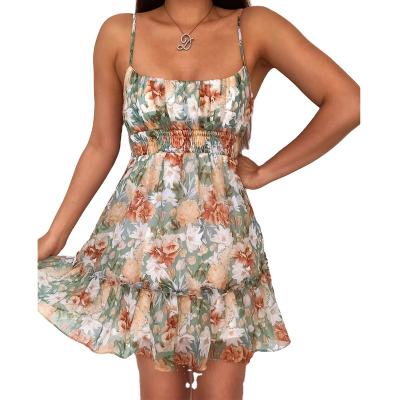 China Anti-Static Custom Cut Backless Fashion Sexy Casual Party Strap Girls Mini Dresses for sale