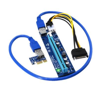 China Free Shipping Graphics Card GPU FebSmart PCI-E Riser Mining 6 PIN Powered PCIE Extension Cable GPU Riser USB 3.0 Cable for GPU PCIEX1 to PCIE X16 for sale