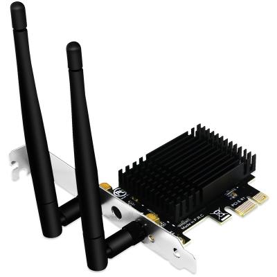 China FebSmart Wireless Chipset Desktop AC 1200Mbps 2.4GHz 300Mbps 5GHz 867Mbps Dual Band PCI Express WiFi Atheros QCA6174A Dual Band Card for sale