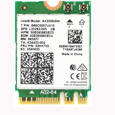 China LAPTOP 3000Mbps AX200 M.2 Dual Band 11ax Wifi BT5.2 Network Wifi6 Wireless Module Board For Windows 10 Laptop for sale