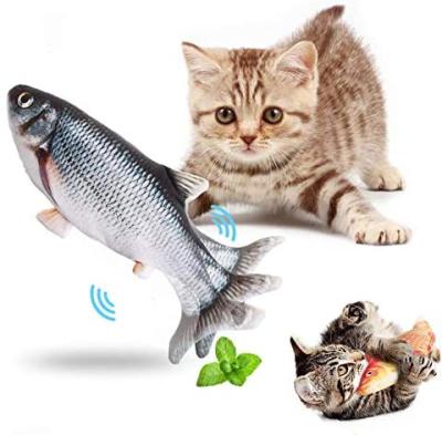 China Viable Electric Moving Fish Cat Toys Moving Fish Cat Playing Chewing Toys 3D Printing Pet Toys for sale