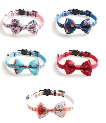 China Pet Supplies Fashion Pet Cat Breakaway Girl Bow Tie Personalized Breathable Collars For Dogs for sale