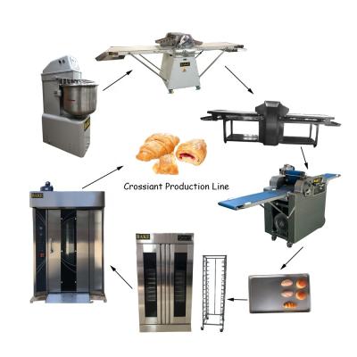 China Bakery Fully Automated Croissant Production Line , Bakery Dough Mold For Croissants Bread Baking Equipment for sale