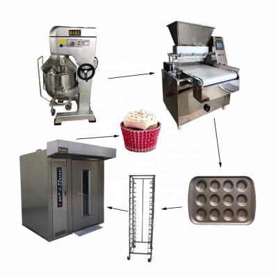 China Energy Saving Automatic Factory Supply Cake Filling Machine Cup Cake Production Line for sale