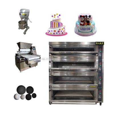 China Energy Bakery Shop Baking Birthday Cake Used Saving Deck and Planetary Oven, Cake Production Line for sale