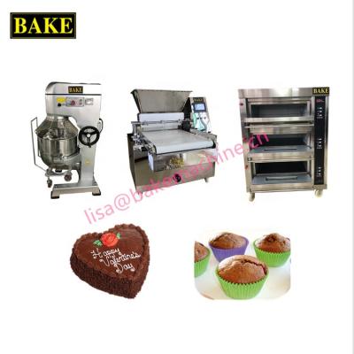 China Semi Automatic Snack Factory Cake Making Machine Cake Making Machine Production Line for sale