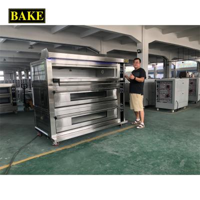 China Commercial 4-tray 16 deck oven /bread luxury deck oven/gas deck oven revon stone for sale