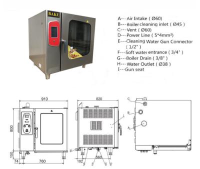 China Electronic multifunctional outdoor electric bakery food oven, bakery equipment combi oven for sale