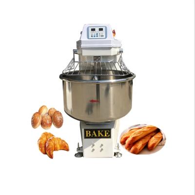 China Tow Motion Industrial Commercial Heavy Duty 200L Bread Flour Mixer Machine 50Kg 100Kg Two Speed ​​Spiral Dough Mixer for sale