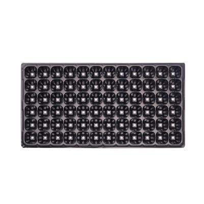 China Plastic Shallow Dome Seed Trays 0.7-2.3mm Thickness Fodder Hydroponics Seed Germination Tray Without Holes nuesery cell for sale