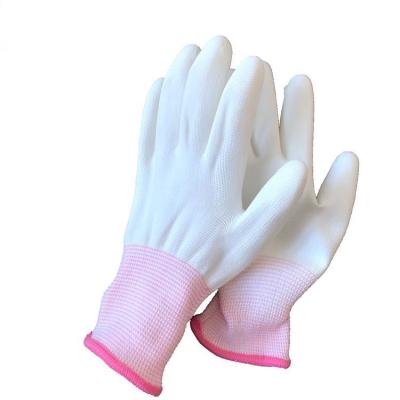 China Breathable Ultra Thin 18 Gauge Nylon Coating With PU On Palm And Carbon On Finger Tips For Touch Good Quality Gardening Gloves for sale