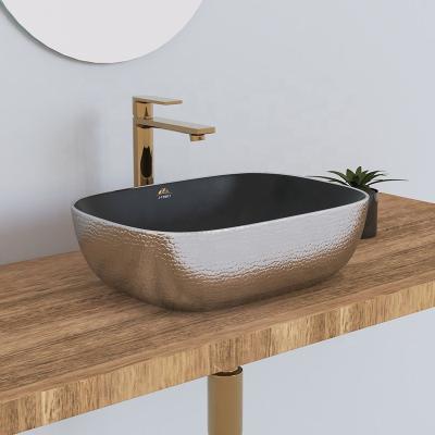 China New Design Color Wash Sink Modern Countertop Ceramic Bathroom Sink for sale