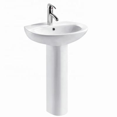 China Cheap Modern Bathroom Ceramic Model Ceramic Pedestal Wash Basin For House for sale