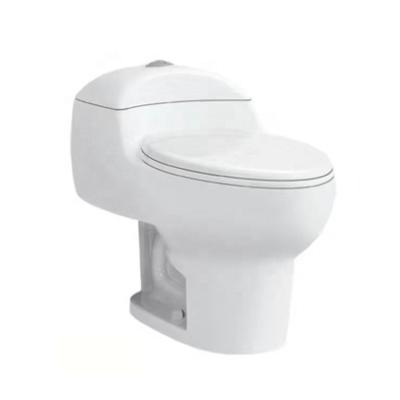 China Double-flush 013 South American hot sale one-piece siphon toilet for sale