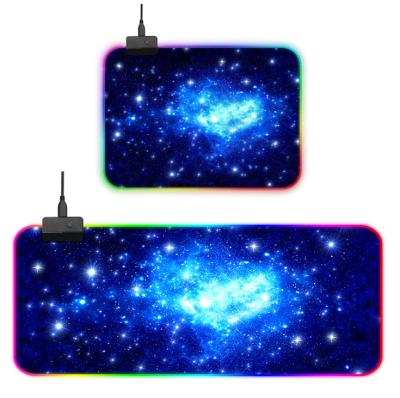 China Computer PC Laptop Mouse Pad Custom Printed Black Color USB Lighting RGB LED Glowing Large Gaming Mouse Pad for sale