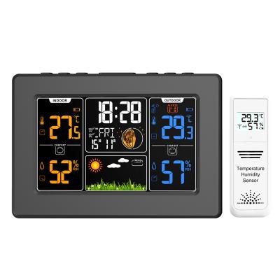 China Home Outdoor Automatic Clock Color Weather Forecast Furniture PROTMEX PT201 Wireless Weather Station for sale