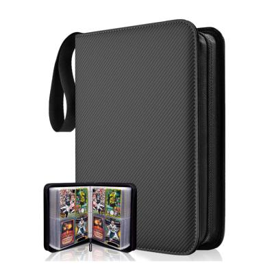 China Large Capacity Baseball Basketball Black Rugby Cards Binding Album Merchant Book With 50 Pages 4-Pocket Premium for sale