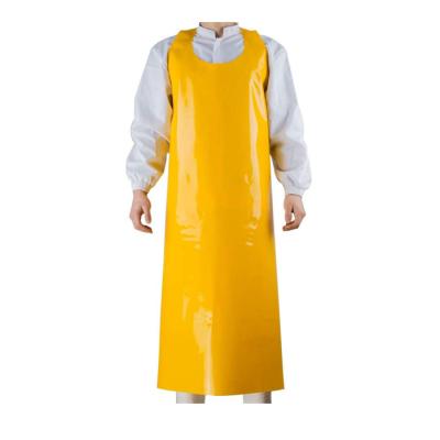 China High Quality Oil Resistant Waterproof TPU Ultra Light Yellow Apron For Dish Butcher for sale