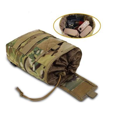 China High Quality Rolled Drawstring Mag Dump Pouch Tactical Foldable Magazine Drop Pouch Ammo Bag For Airsoft Hunting for sale