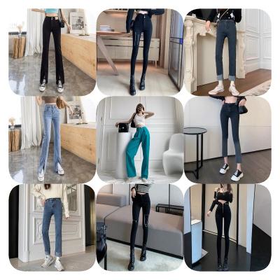 China Viable Blue Women's Jeans Slim High Waist Casual Sexy Women's Pencil Pants for sale