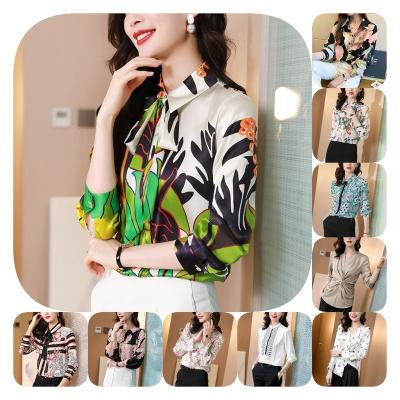 China New Foreign Minority Style Anti-Shrink Chiffon Tops Loose White Women's Long Sleeve Shirt Design Professional Sense for sale