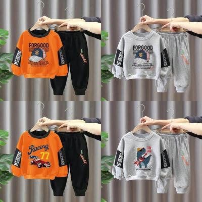 China QUICK DRY children's spring and autumn sweater set, children's new printed two-piece set, children's style foreign children's clothing that for sale