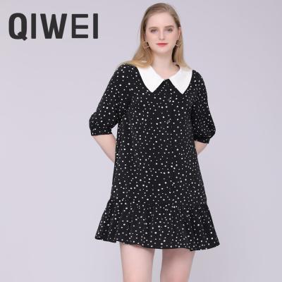 China African DOT Women's Girl's Dresses Lady Summer Elegant Cute Washable Fashion Women's Dresses for sale