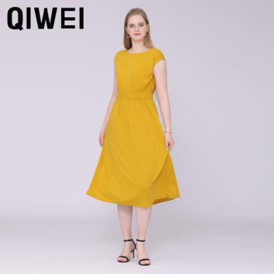 China 2022 Yellow Knitted Custom Dress Knitwear Manufacturers Long Fall Washable Designer Long Sweater Dress for sale