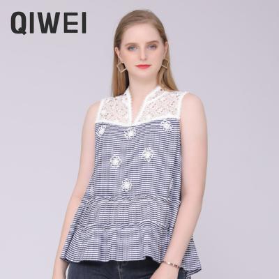 China 2022 fashion breathable high quality plus size casual women tops womens blouses and dress shirts and tops for sale