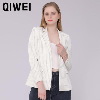 China Anti-wrinkle striped women ladies formal suits for work suits for women suits and blazer for sale